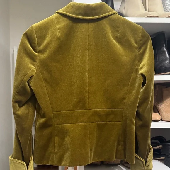 J. Crew Mustard Velvet Blazer - Picture 4 of 5